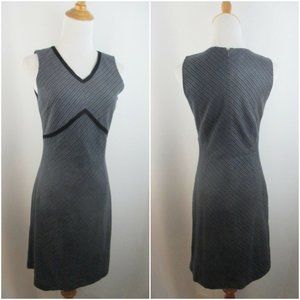 NWT WANKO Textured Velvet Trim V Neck Dress